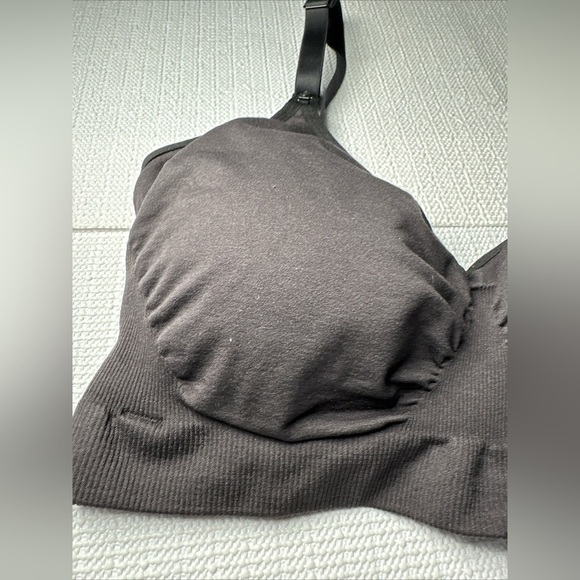 Bravado Basics Bra Plus Size S/P Black Nursing Maternity Wireless Double Layer - Picture 2 of 11